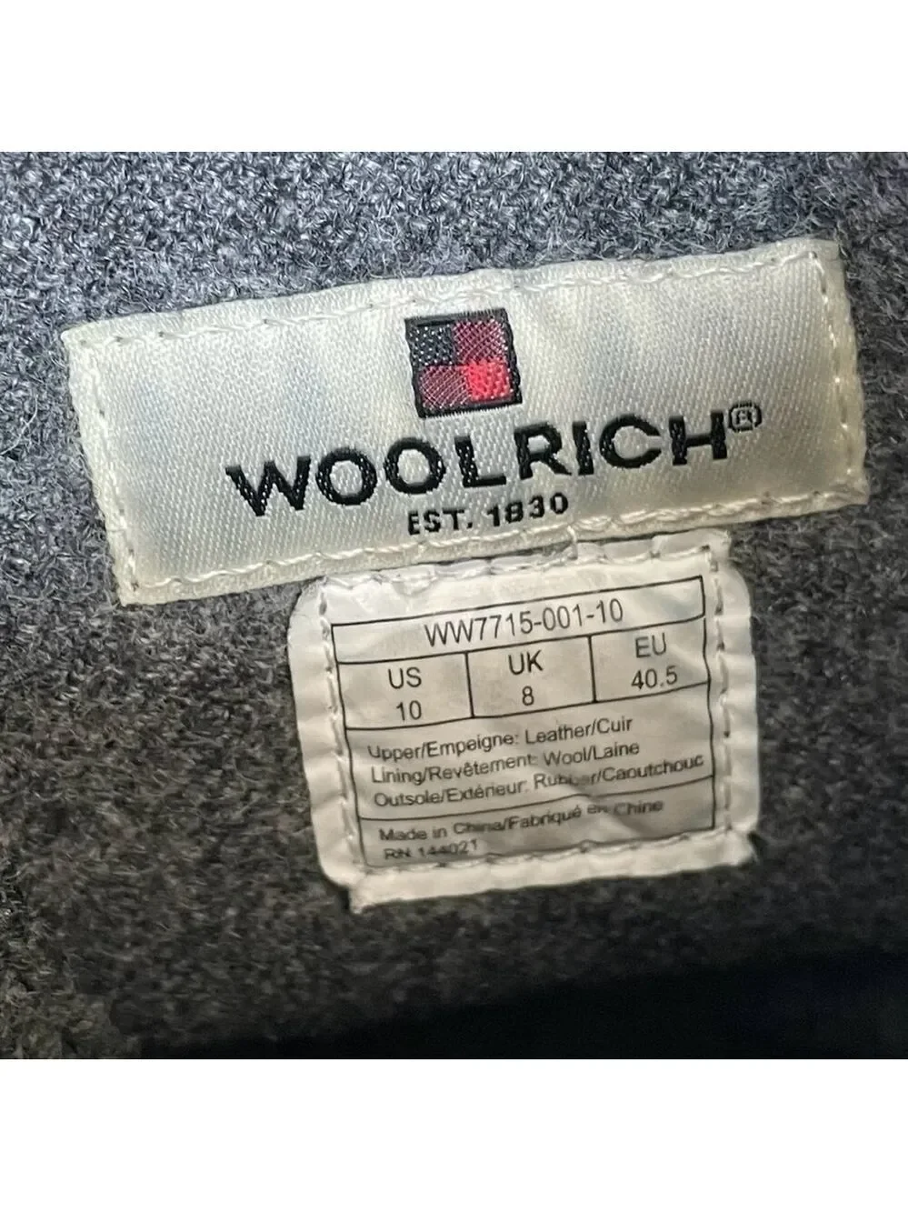 WOOLRICH Black Leather Winter Ankle Boots 10